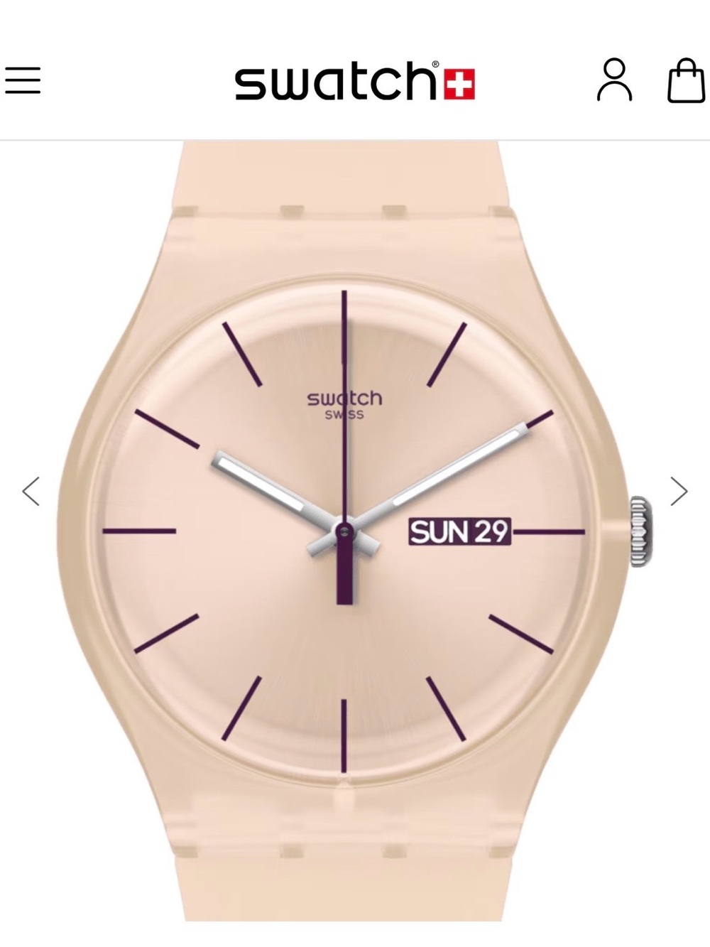 Swatch Nude Beige Day-Date Watch